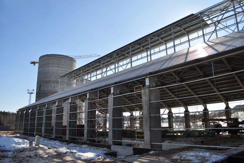 Здание цементного завода ООО "ТулаЦемент" (HeidelbergCement Rus) размерами 160,00x255,00x97,70 м