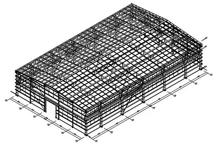 Здание производства металлоконструкций размерами 30,00х49,00х7,20 м