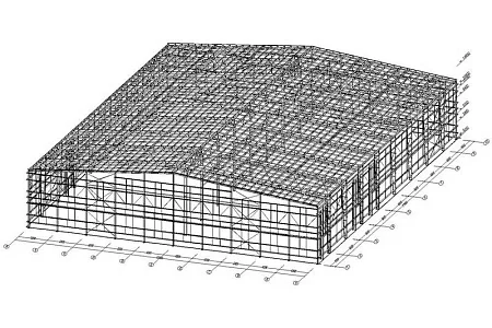 Торгово-складское здание строительных материалов размерами 60,00х68,00х10,80 м